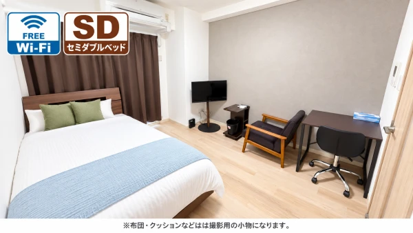 【JR姫路 徒歩10分】SステイSKY姫路｜Wi-Fi無料｜2024年築｜オートロック｜１K・セミダブルベッドの物件画像