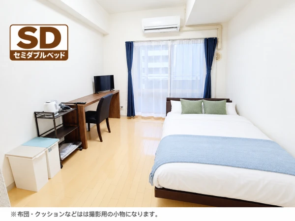 【阪神西宮 徒歩３分】SステイDM阪神西宮産所町｜Wi-Fiレンタル可｜オートロック付き分譲マンション｜１K・セミダブルベッドの物件画像