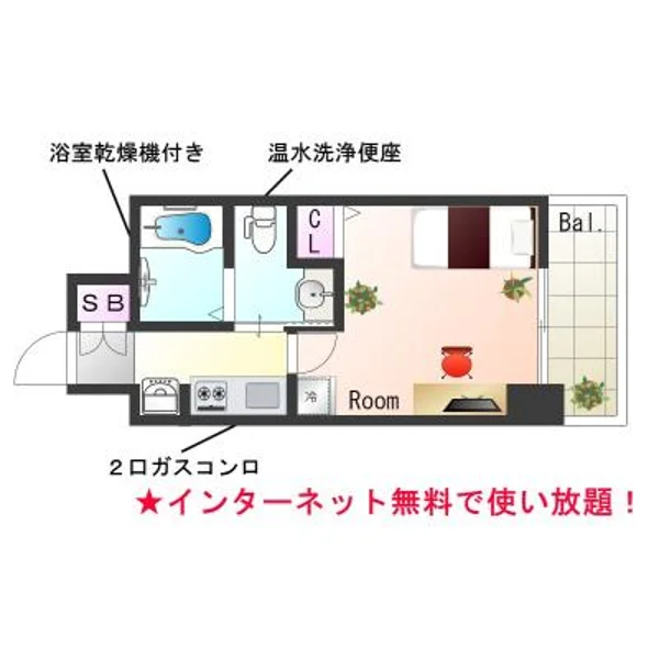 兵庫県神戸市中央区御幸通３丁目2-25 間取図