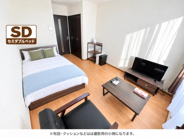 【JR垂水 徒歩7分】Sステイ垂水駅前クリアパール|Wi-Fiレンタル可|オートロック|三井アウトレットパーク マリンピア神戸近く|ペット可|1K・セミダブルベッドの物件画像