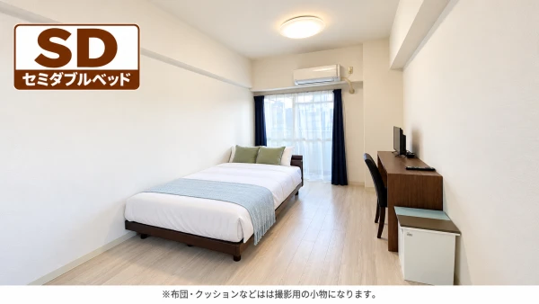 【JR姫路 徒歩10分】SステイDP姫路大手前通西｜Wi-Fiレンタル可｜オートロック｜１K・３点UB・セミダブルベッドの物件画像
