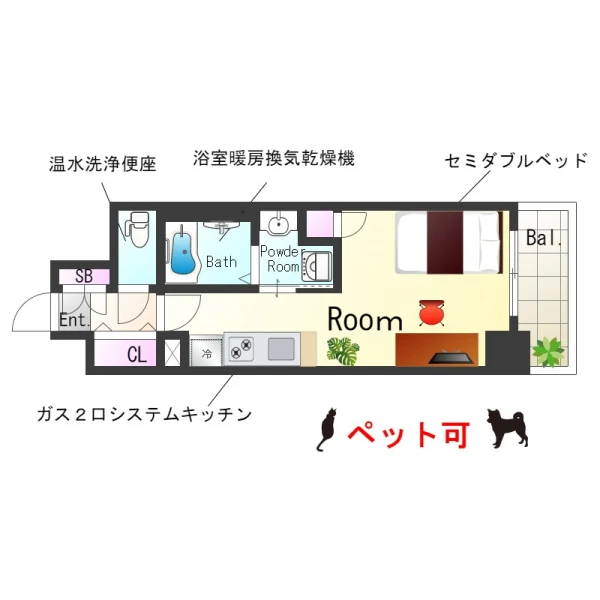 兵庫県西宮市与古道町3-24 間取図
