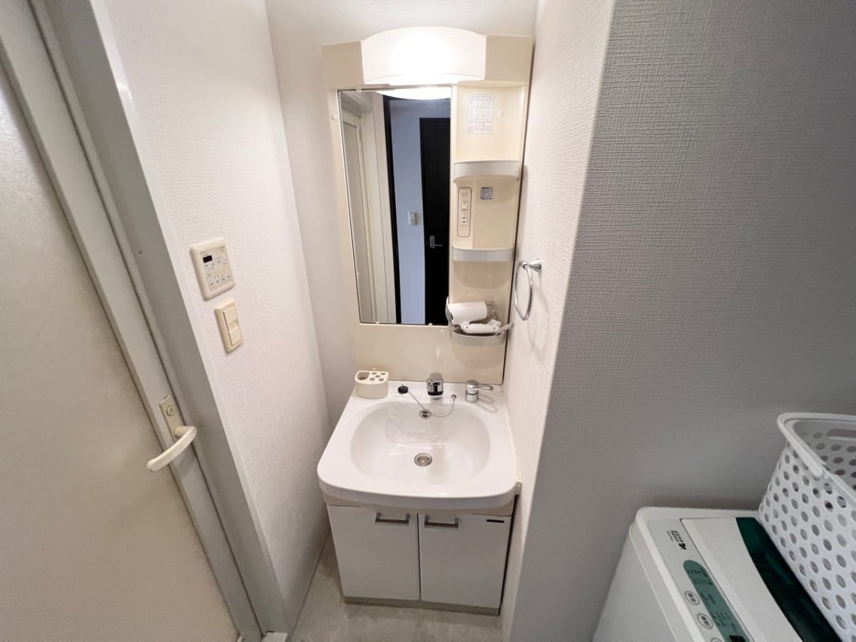 ★SステイAS神戸ハーバーサイド【禁煙ルーム・１R・Wi-Fi無料・セミダブルベッド】★独立洗面台・浴室乾燥機・温水洗浄便座・ガス2口キッチンなど設備充実★