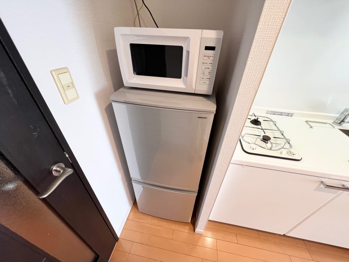 ★SステイAS神戸ハーバーサイド【禁煙ルーム・１R・Wi-Fi無料・セミダブルベッド】★独立洗面台・浴室乾燥機・温水洗浄便座・ガス2口キッチンなど設備充実★