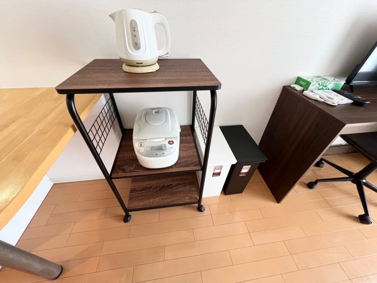 ★SステイAS神戸ハーバーサイド【禁煙ルーム・１R・Wi-Fi無料・セミダブルベッド】★独立洗面台・浴室乾燥機・温水洗浄便座・ガス2口キッチンなど設備充実★