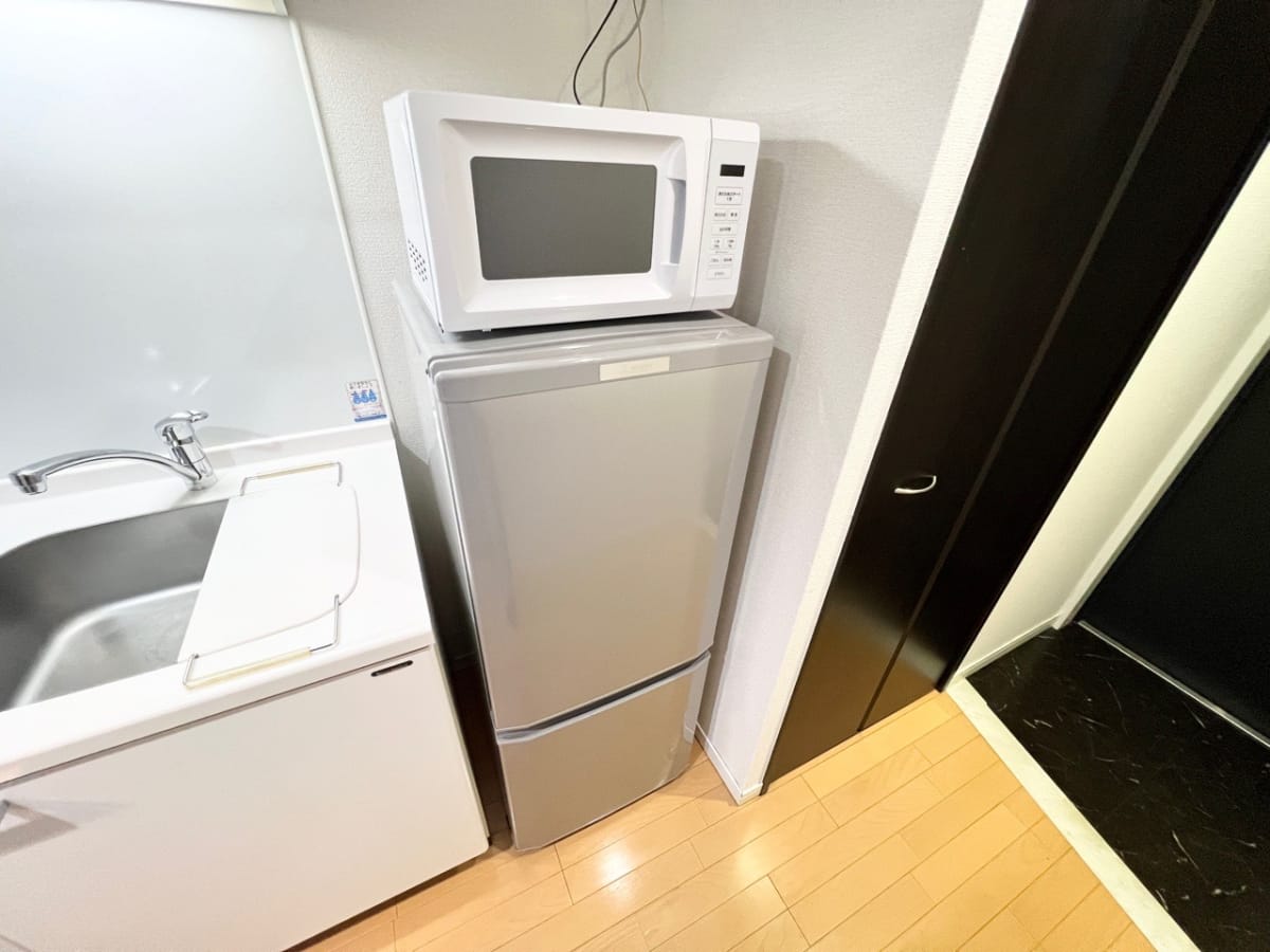 ★SステイAS神戸ハーバーサイド【禁煙ルーム・１K・Wi-Fi無料・セミダブルベッド】★独立洗面台・浴室乾燥機・温水洗浄便座・ガス2口キッチンなど設備充実★