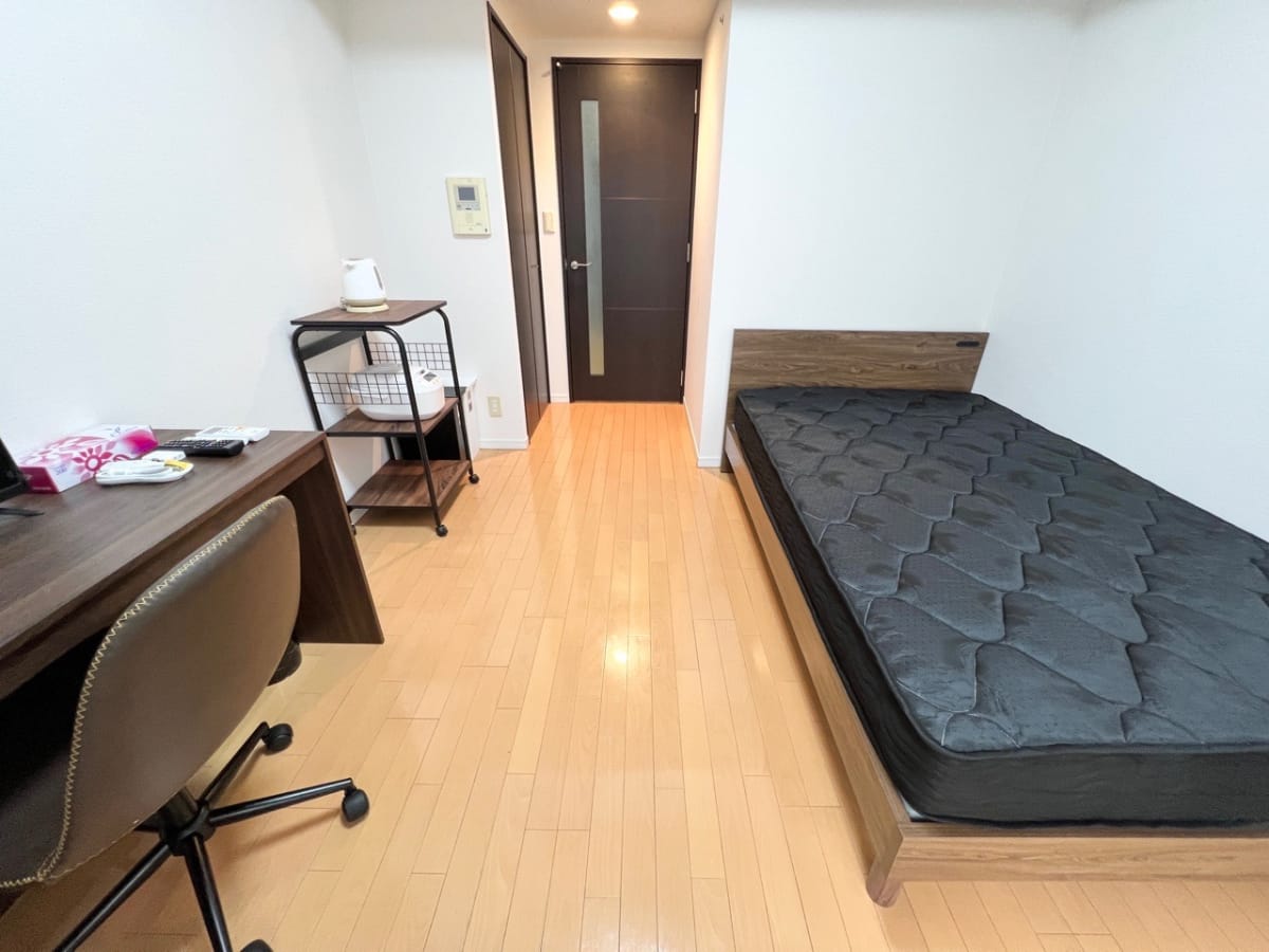 ★SステイAS神戸ハーバーサイド【禁煙ルーム・１K・Wi-Fi無料・セミダブルベッド】★独立洗面台・浴室乾燥機・温水洗浄便座・ガス2口キッチンなど設備充実★