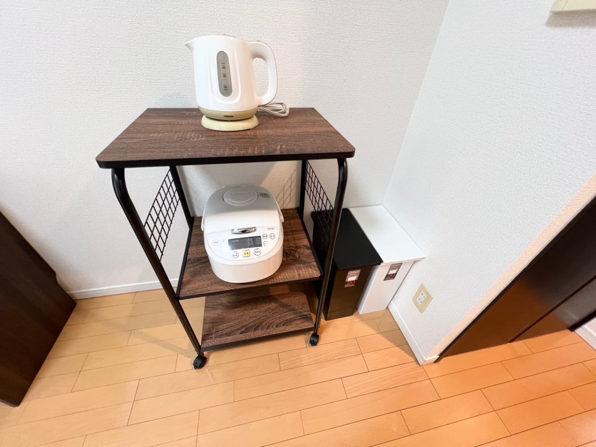 ★SステイAS神戸ハーバーサイド【禁煙ルーム・１K・Wi-Fi無料・セミダブルベッド】★独立洗面台・浴室乾燥機・温水洗浄便座・ガス2口キッチンなど設備充実★