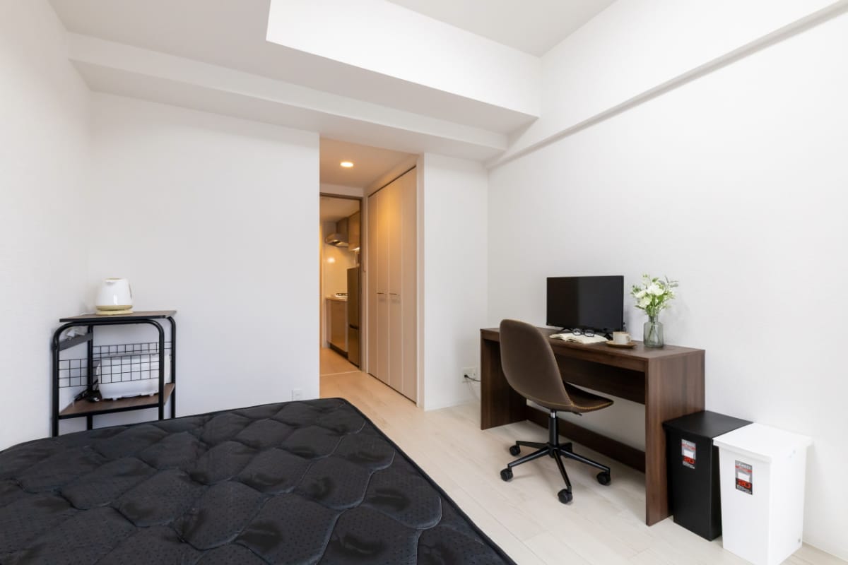 ★SステイEPアーバンレジデンス阪神尼崎【禁煙ルーム・１K・Wi-Fi無料・セミダブルベッド】★独立洗面台・ウォシュレット・浴室乾燥機など設備充実★