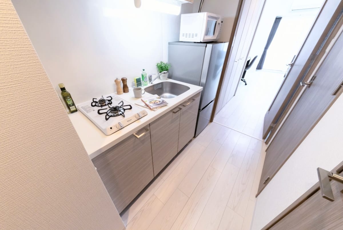 ★SステイEPアーバンレジデンス阪神尼崎【禁煙ルーム・１K・Wi-Fi無料・セミダブルベッド】★独立洗面台・ウォシュレット・浴室乾燥機など設備充実★