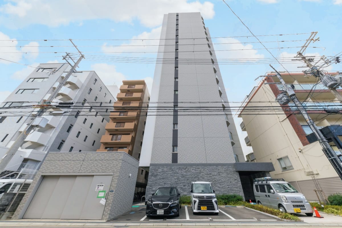 ★SステイEPアーバンレジデンス阪神尼崎【禁煙ルーム・１K・Wi-Fi無料・セミダブルベッド】★独立洗面台・ウォシュレット・浴室乾燥機など設備充実★